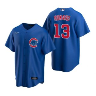 Men's Ed Howard Chicago Cubs Cool Base Jersey Royal