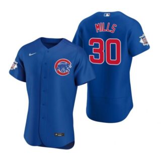 Men's Alec Mills Chicago Cubs Flex Base Jersey Royal