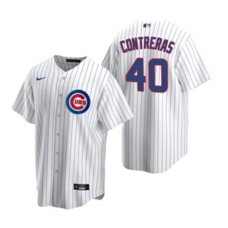 Men's Willson Contreras Chicago Cubs Cool Base Jersey White