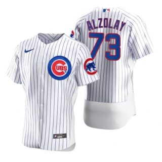 Men's Adbert Alzolay Chicago Cubs Flex Base Jersey White