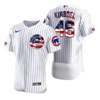 Men's Craig Kimbrel Chicago Cubs Flex Base Jersey White Stars