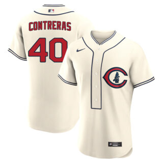 Men's Flex Base Chicago Cubs Willson Contreras 2022 Field of Dreams Cream Stitched Jersey With Name