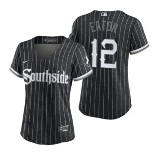 Women Chicago White Sox Adam Eaton 2021 City Connect Southside Jersey Black Stitched