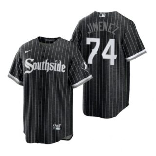 Men's Cool Base Chicago White Sox Eloy Jimenez 2021 City Connect Southside Jersey Black Stitched