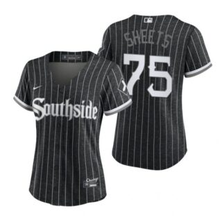 Women Chicago White Sox Gavin Sheets 2021 City Connect Southside Jersey Black Stitched