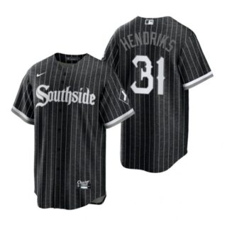 Men's Cool Base Chicago White Sox Liam Hendriks 2021 City Connect Southside Jersey Black Stitched