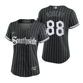 Women Chicago White Sox Luis Robert 2021 City Connect Southside Jersey Black Stitched