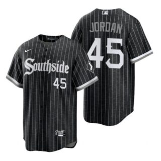 Men's Cool Base Chicago White Sox Michael Jordan 2021 City Connect Southside Jersey Black Stitched