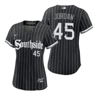 Women Chicago White Sox Michael Jordan 2021 City Connect Southside Jersey Black Stitched