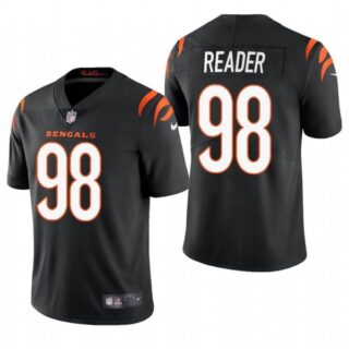 Men's #98 D.J. Reader Cincinnati Bengals Vapor Limited Jersey Stitched 2021 Black