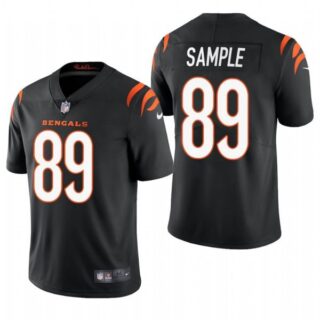 Men's #89 Drew Sample Cincinnati Bengals Vapor Limited Jersey Stitched 2021 Black