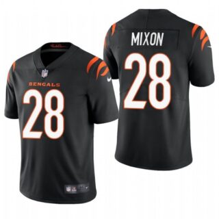 Men's #29 Joe Mixon Cincinnati Bengals Vapor Limited Jersey Stitched 2021 Black