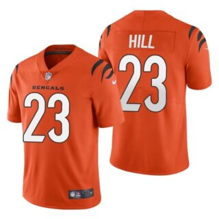 Men's Cincinnati Bengals Daxton Hill 2022 NFL Draft Stitched Jersey Orange
