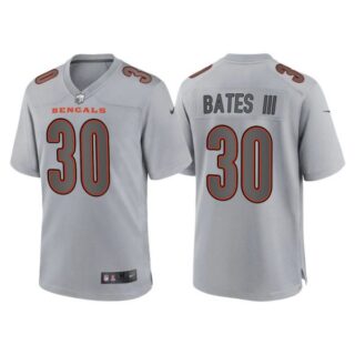 Men's Cincinnati Bengals Jessie Bates III Gray Atmosphere Fashion Stitched Jersey