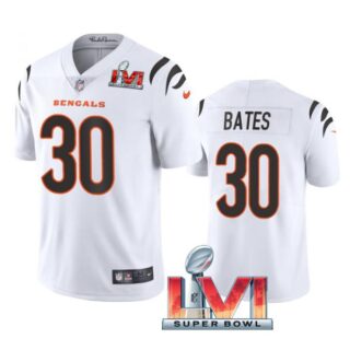 Men's Jessie Bates Cincinnati Bengals 2022 Super Bowl LVI Vapor Limited Stitched Jersey White