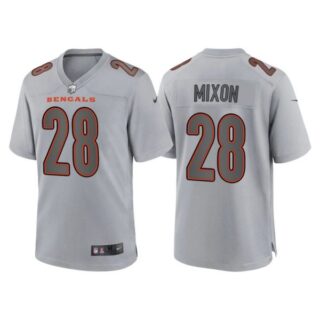 Men's Cincinnati Bengals Joe Mixon Gray Atmosphere Fashion Stitched Jersey
