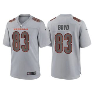 Men's Cincinnati Bengals Tyler Boyd Gray Atmosphere Fashion Stitched Jersey