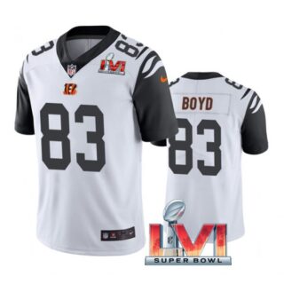 Men's Tyler Boyd Cincinnati Bengals 2022 Super Bowl LVI White Color Rush Limited Stitched Jersey