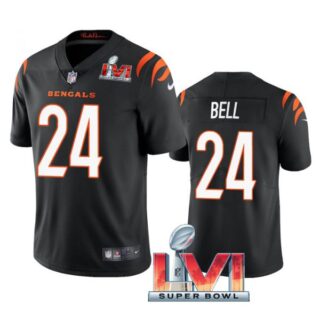 Men's Vonn Bell Cincinnati Bengals 2022 Super Bowl LVI Vapor Limited Stitched Jersey Black