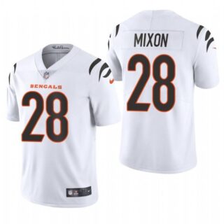Men's #29 Joe Mixon Cincinnati Bengals Vapor Limited Jersey Stitched 2021 White