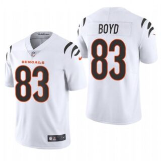 Men's #83 Tyler Boyd Cincinnati Bengals Vapor Limited Jersey Stitched 2021 White