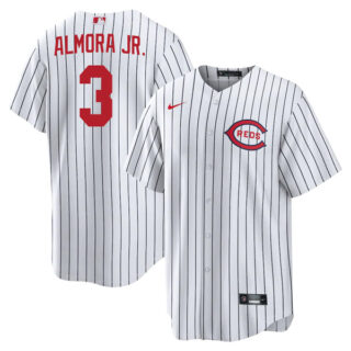 Youth Cincinnati Reds Albert Almora Jr. 2022 Field of Dreams White Stitched Jersey With Name