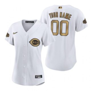Women's Custom Cincinnati Reds 2022 MLB All-Star Game White Stitched Jersey