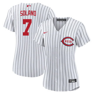 Women's Cincinnati Reds Donovan Solano 2022 Field of Dreams White Stitched Jersey With Name