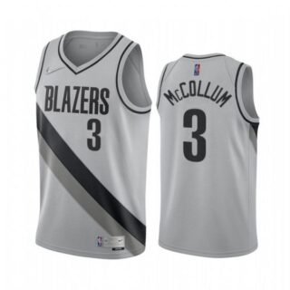 Men's C.J. McCollum Portland Trail Blazers Basketball Jersey Gray