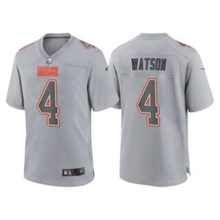 Youth Cleveland Browns Deshaun Watson Gray Atmosphere Fashion Stitched Jersey