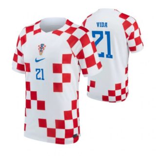Youth Domagoj Vida Croatia National Team White Home Soccer Jersey 2022-23