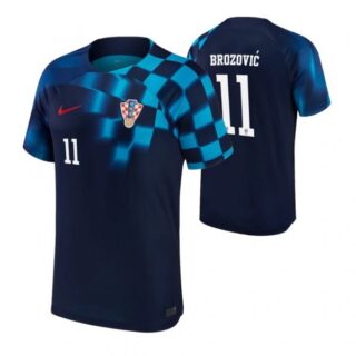 Youth Marcelo Brozovic Croatia National Team Dark Blue Away Soccer Jersey 2022-23
