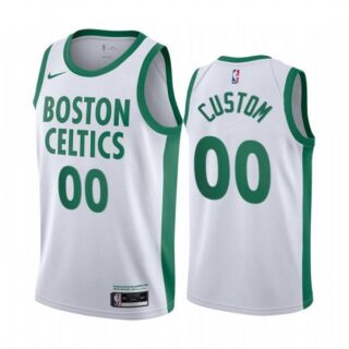 Men's Custom Boston Celtics Basketball Jersey White