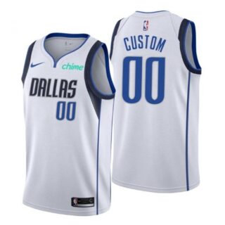 Men's Custom Dallas Mavericks Basketball Jersey White