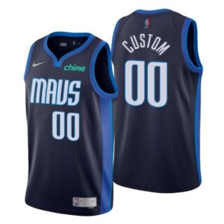 Men's Custom Dallas Mavericks Basketball Jersey Navy
