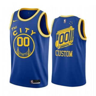 Men's Custom Golden State Warriors Basketball Jersey Royal