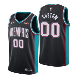 Men's Custom Memphis Grizzlies Basketball Jersey Black