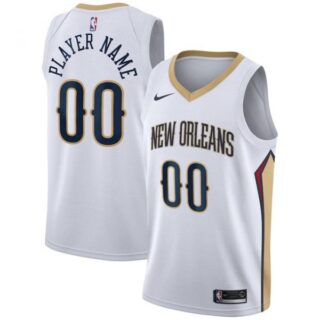 Men's Custom New Orleans Pelicans Basketball Jersey White