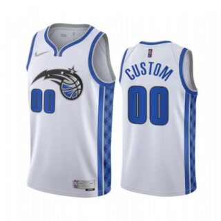 Men's Custom Orlando Magic Basketball Jersey White