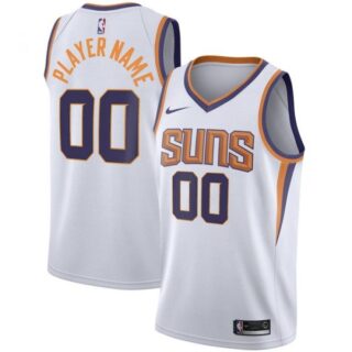 Men's Custom Phoenix Suns Basketball Jersey White