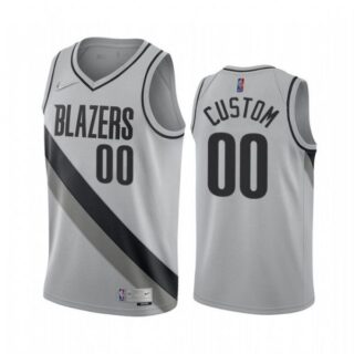 Men's Custom Portland Trail Blazers Basketball Jersey Gray
