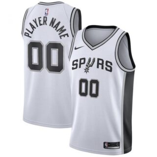 Men's Custom San Antonio Spurs Basketball Jersey White
