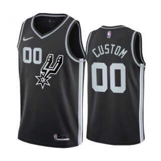 Men's Custom San Antonio Spurs Basketball Jersey Black