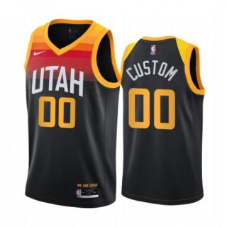 Men's Custom Utah Jazz Basketball Jersey Black