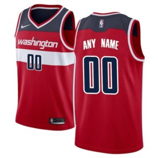 Men's Custom Washington Wizards Basketball Jersey Red