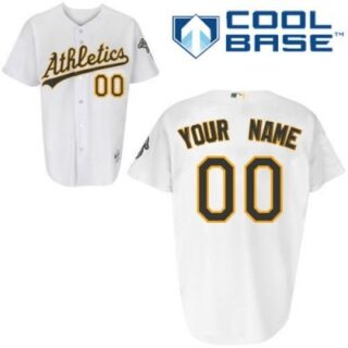 customized oakland athletics jersey white home cool base baseball jersey