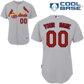 customized st louis cardinals jersey grey road cool base baseball jersey