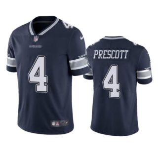 Men's #4 Dak Prescott Dallas Cowboys Vapor Limited Jersey Stitched Navy