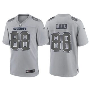 Men's Dallas Cowboys Ceedee Lamb Gray Atmosphere Fashion Stitched Jersey