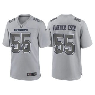 Men's Dallas Cowboys Leighton Vander Esch Gray Atmosphere Fashion Stitched Jersey